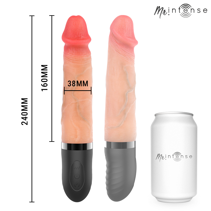 MR INTENSE - VIBRADOR JEAN UP&DOWN DE SILICONE COM EFEITO DE CALOR 24 CM -Ø- 3,8 CM - Image 5