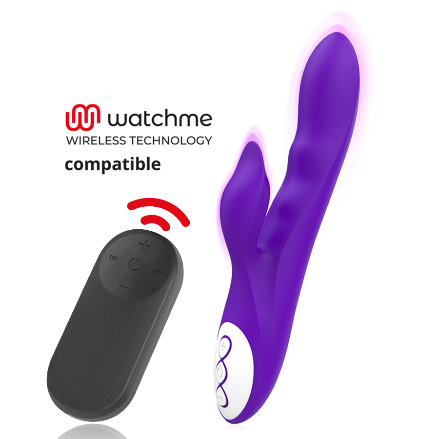 GALATEA - VIBRADOR GALO ROXO + CONTROLE REMOTO WATCHME