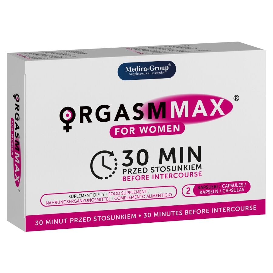 MEDICA GROUP - ORGASM MAX PARA MULHERES - 2 CÁPSULAS