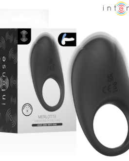 INTENSE – MERLOTTE ANEL VIBRATÓRIO PARA PENIANO COM ESTIMULAÇÃO DO CLITÓRIS PRETO