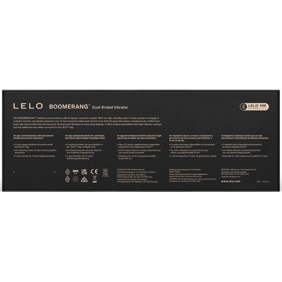 LELO - VIBRADOR DE PONTA DUPLA BOOMERANG CEREJA - Image 5