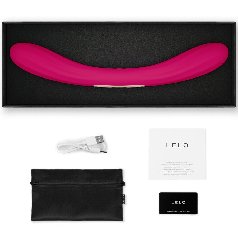 LELO - VIBRADOR DE PONTA DUPLA BOOMERANG CEREJA - Image 3