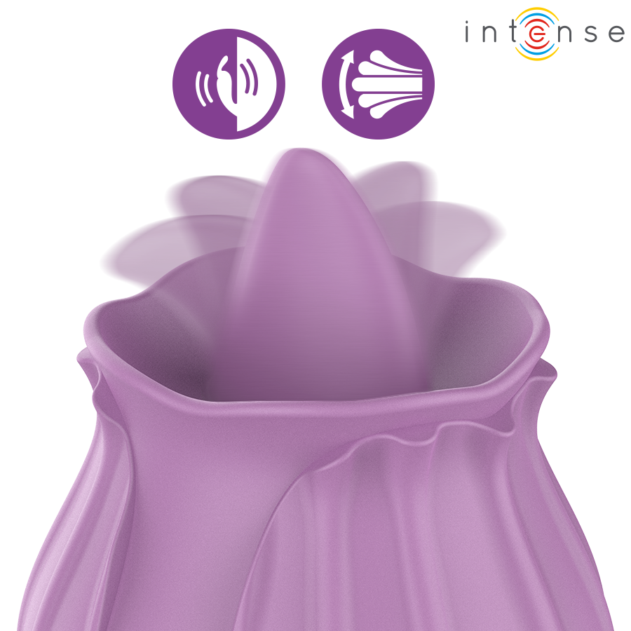 INTENSO - ESTIMULANTE CLITÓRIS COM FLOR DE AZALEIA, 10 VIBRAÇÕES, ROXO - Image 2