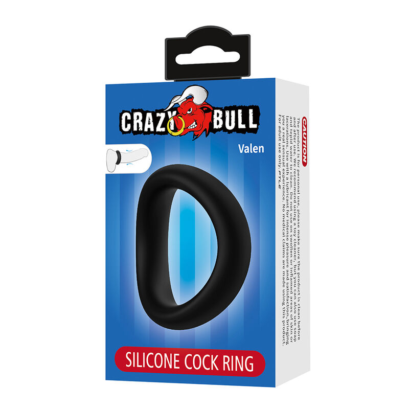 CRAZY BULL - ANEL PENIANO ERGONÔMICO DE SILICONE VALEN PRETO - Image 8