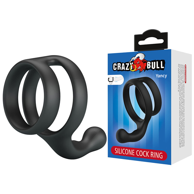 CRAZY BULL - ANEL DUPLO PARA PÊNIS E TESTÍCULOS YANCY PRETO - Image 2