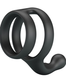 CRAZY BULL – ANEL DUPLO PARA PÊNIS E TESTÍCULOS YANCY PRETO