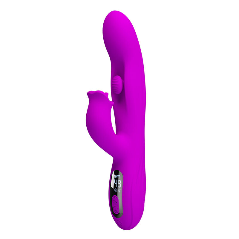 PRETTY LOVE - VIBRADOR OSCILATIVO YALANDA RABBIT COM DISPLAY DE LED ROXO - Image 5