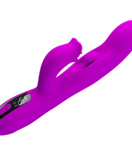 PRETTY LOVE – VIBRADOR OSCILATIVO YALANDA RABBIT COM DISPLAY DE LED ROXO