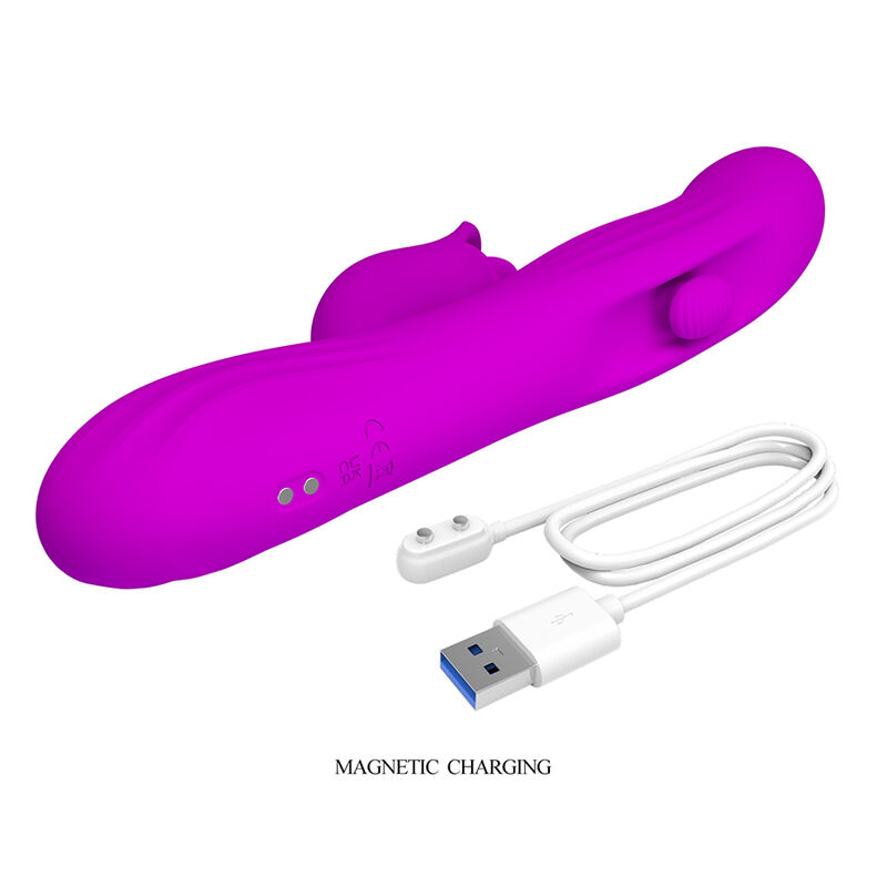 PRETTY LOVE - VIBRADOR OSCILATIVO YALANDA RABBIT COM DISPLAY DE LED ROXO - Image 10