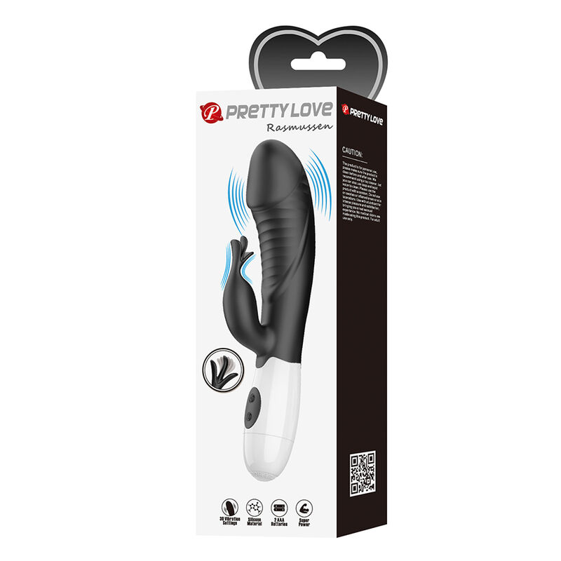 PRETTY LOVE - VIBRADOR RASMUSSEN RABBIT COM 30 FUNÇÕES PRETO - Image 11