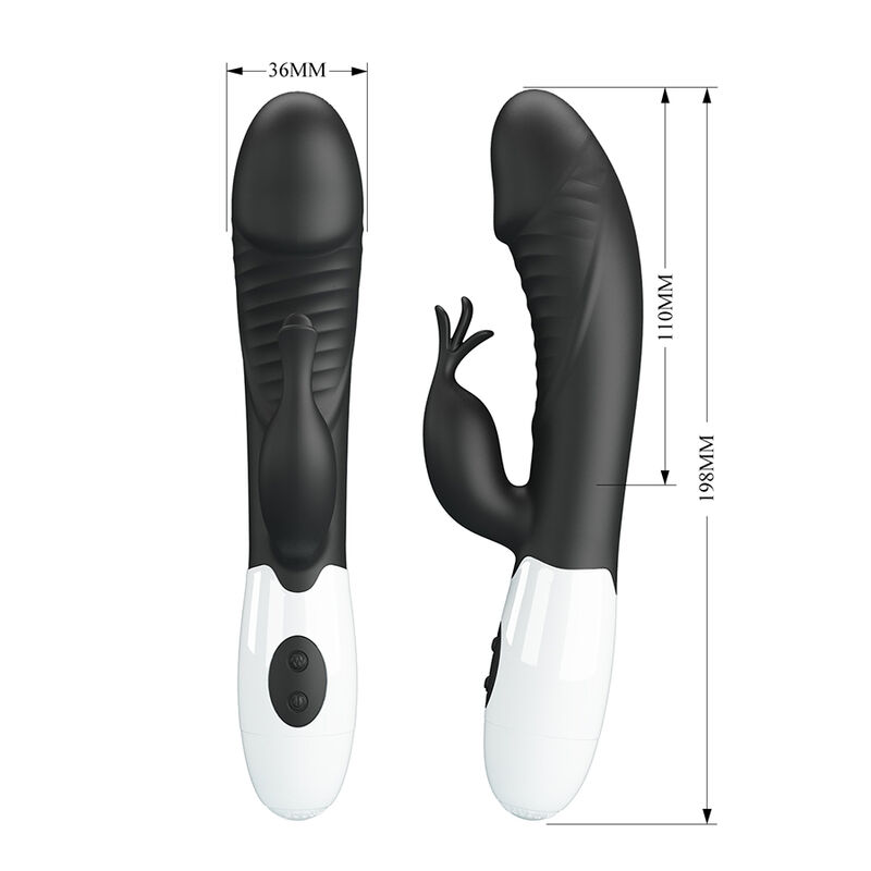 PRETTY LOVE - VIBRADOR RASMUSSEN RABBIT COM 30 FUNÇÕES PRETO - Image 8