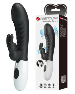 PRETTY LOVE – VIBRADOR COELHO NAUGHTY BUNNY COM 30 FUNÇÕES PRETO
