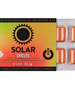 WUG Solar – A goma de mascar que prepara a sua pele para o sol. Cartela com 8 unidades.