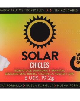WUG Solar – A goma de mascar que prepara a sua pele para o sol. Cartela com 8 unidades.