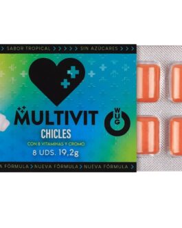 WUG Multivit – A goma de mascar funcional que fortalece suas defesas todos os dias. Cartela com 8 unidades.