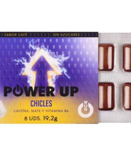 WUG Power Up – Goma de Mascar Energética para Concentração e Resistência – Cartela com 8 Unidades