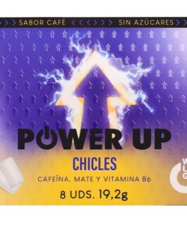 WUG Power Up – Goma de Mascar Energética para Concentração e Resistência – Cartela com 8 Unidades