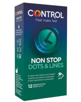 CONTROLE – PRESERVATIVOS COM PONTOS E LINHAS SEM PARAR – 12 UNIDADES