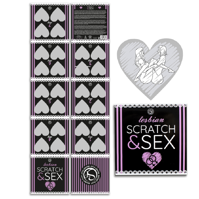 SECRETPLAY - JOGO DE RASPAR E SEXO PARA CASAIS COM POSIÇÕES LÉSBICAS (ES/EN/FR/PT/DE)