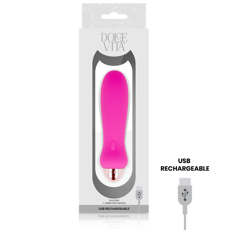 DOLCE VITA - VIBRADOR RECARREGÁVEL FIVE PINK 7 VELOCIDADES - Image 3
