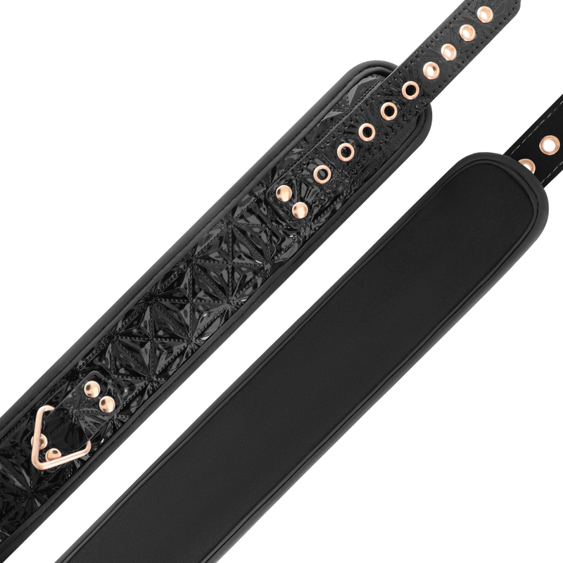 BEGME - EDIÇÃO PRETA - COLAR EM COURO VEGANO PREMIUM COM FORRO DE NEOPRENE - Image 4