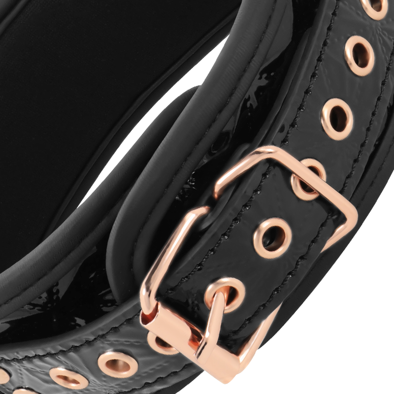 BEGME - EDIÇÃO PRETA - COLAR EM COURO VEGANO PREMIUM COM FORRO DE NEOPRENE - Image 5