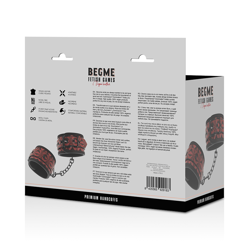 BEGME - ALGEMAS PREMIUM RED EDITION COM FORRO DE NEOPRENE - Image 9