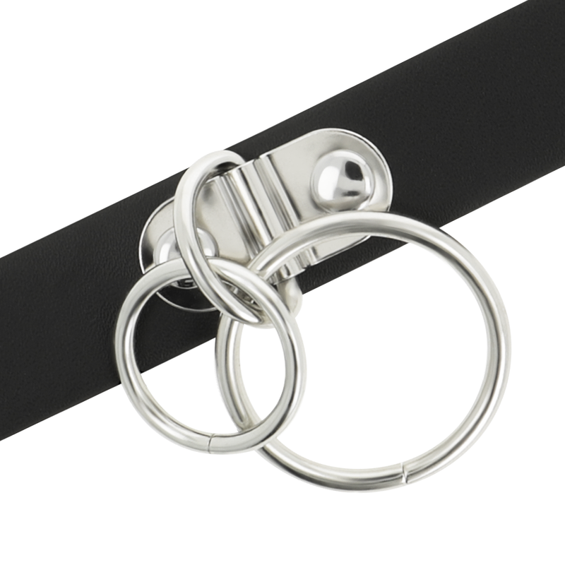 COQUETTE CHIC DESIRE - GARGANTILHA DE COURO VEGANO COM ANEL DUPLO - Image 4