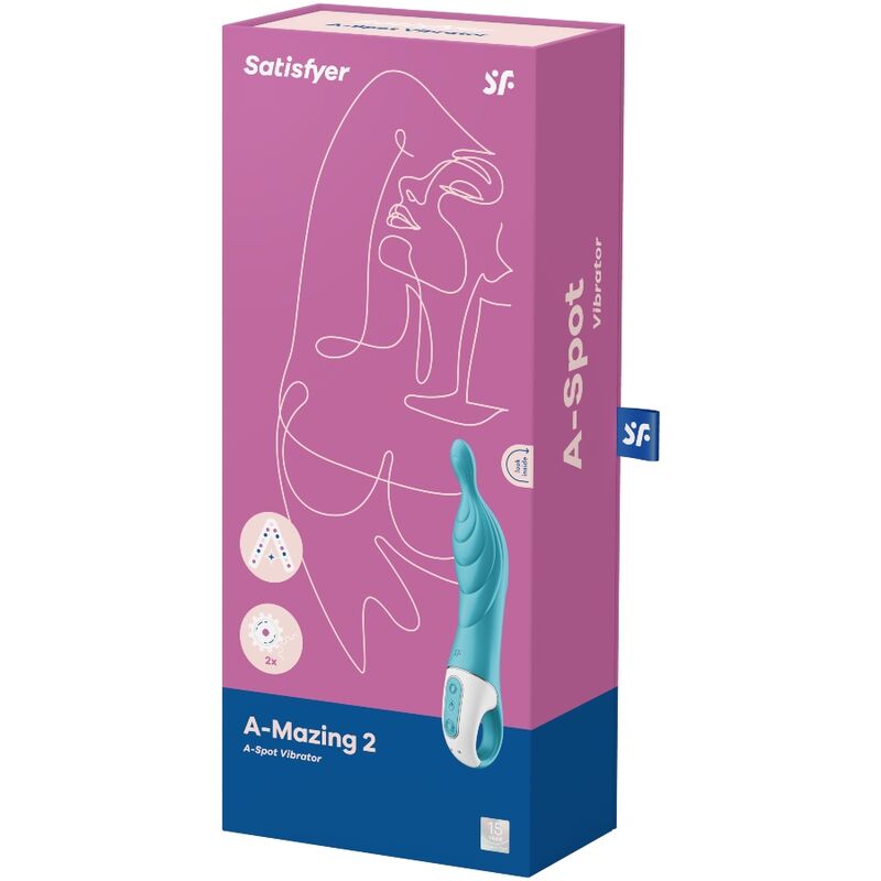 SATISFYER - VIBRADOR INCRÍVEL COM 2 PONTOS DE Estimulação TURQUESA - Image 3