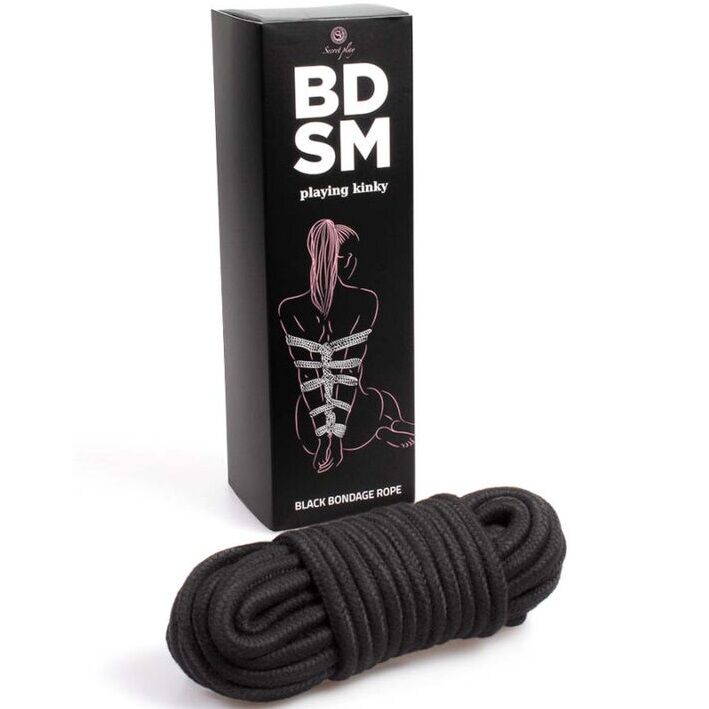 SECRETPLAY – COLEÇÃO DE CORDAS DE AMARRAÇÃO BDSM PRETAS