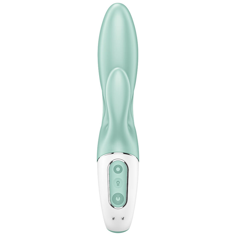 SATISFYER - BOMBA DE AR COELHO 5+ VIBRADOR INFLÁVEL EM FORMATO DE COELHO VERDE - Image 2