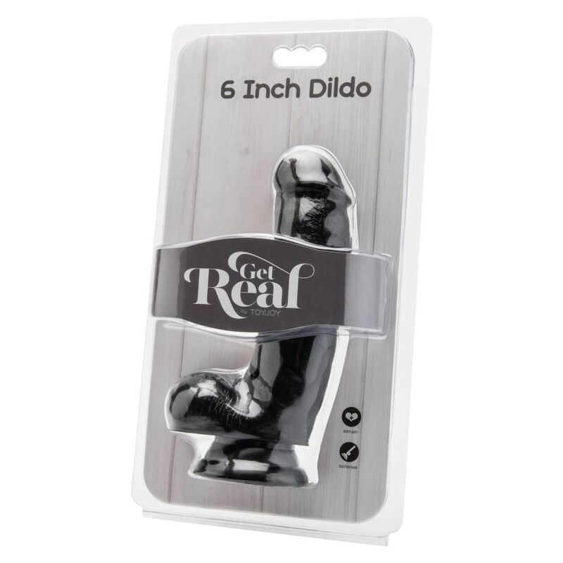 SEJA REAL – DILDO DE 12 CM COM BOLAS PRETO