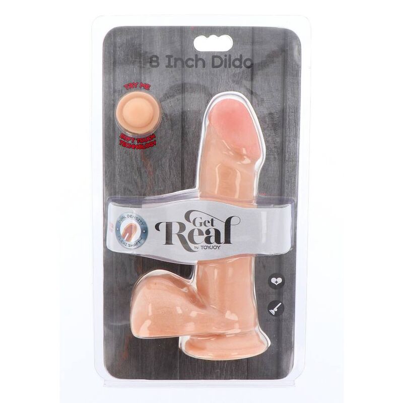 SEJA REAL - DILDO DE DUPLA DENSIDADE 18 CM COM BOLAS E PELE - Image 3
