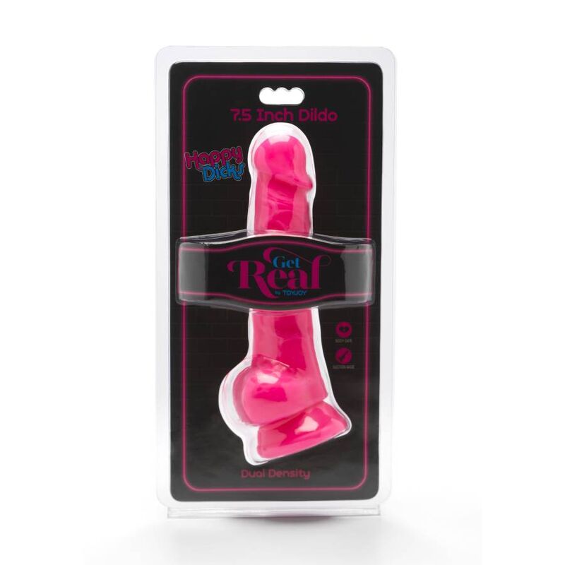 SEJA REAL – PÊNIS FELIZES 19 CM COM BOLAS ROSA