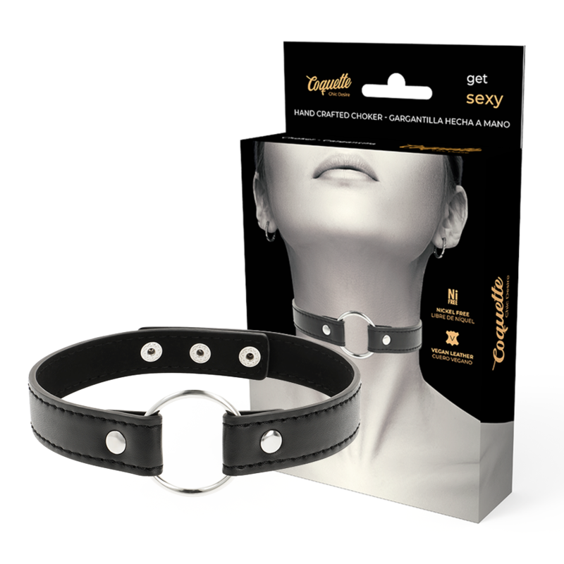 COQUETTE CHIC DESIRE – COLAR DE COURO VEGANO ACESSÓRIO FEMININO