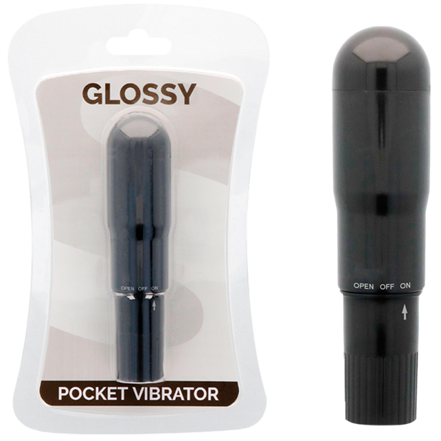 VIBRADOR DE BOLSO BRILHANTE PRETO