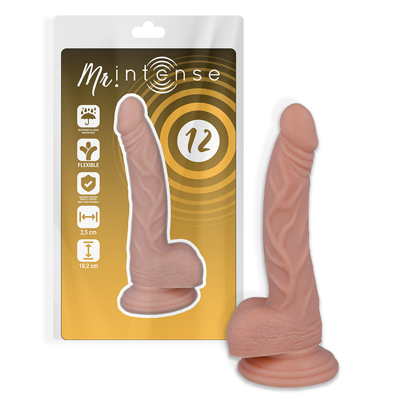 MR INTENSE – PÊNIS REALISTA DE 12 PÊNIS 18,2 CM -O- 2,5 CM