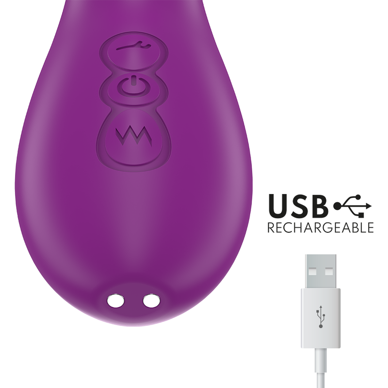 INTENSE - APOLO VIBRADOR MULTIFUNCIONAL RECARREGÁVEL 7 VIBRAÇÕES COM MOVIMENTO DE BALANÇO ROXO - Image 6