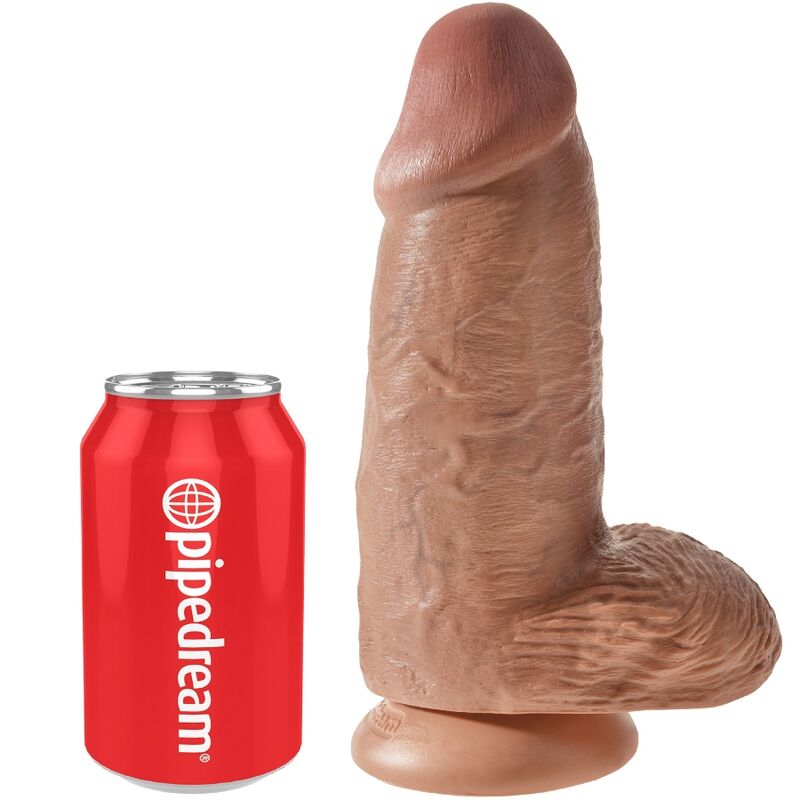 KING COCK – PÊNIS REALISTA E GORDINHO DE 23 CM CARAMELO