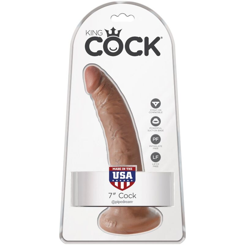 KING COCK - PÊNIS REALISTA DE 17,5 CM CARAMELO - Image 5