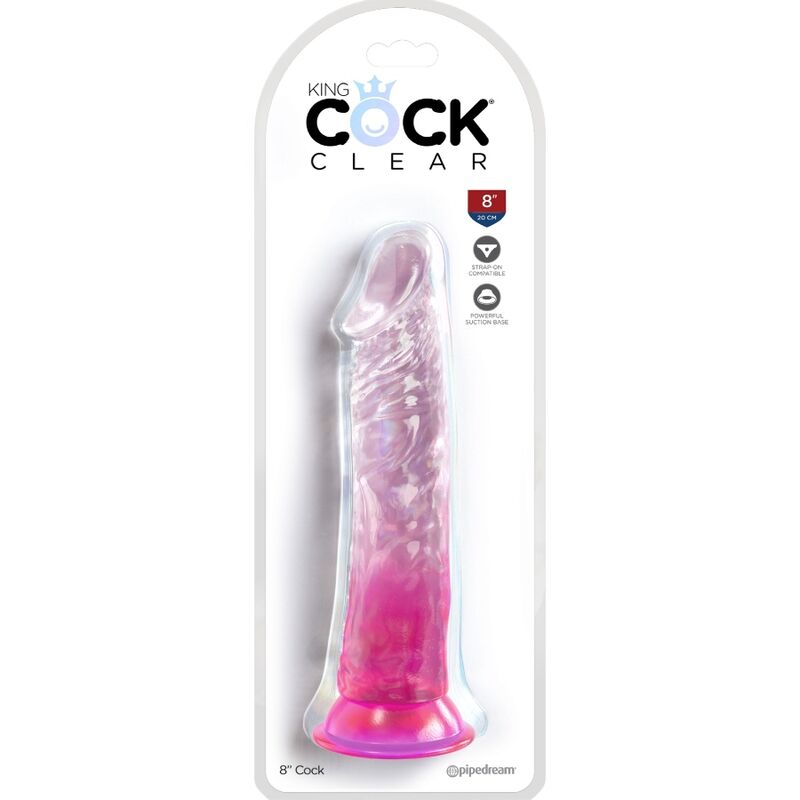 KING COCK – PÊNIS REALISTA TRANSPARENTE DE 19,7 CM ROSA