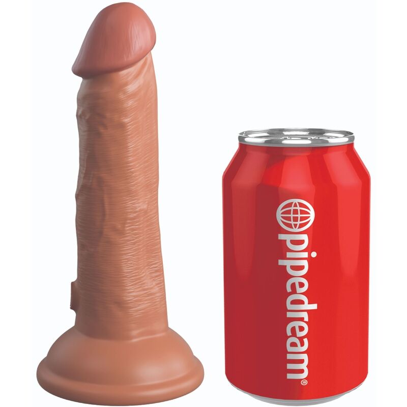 KING COCK – DILDO DE SILICONE REALISTA DE ELITE 15,2 CM CARAMELO