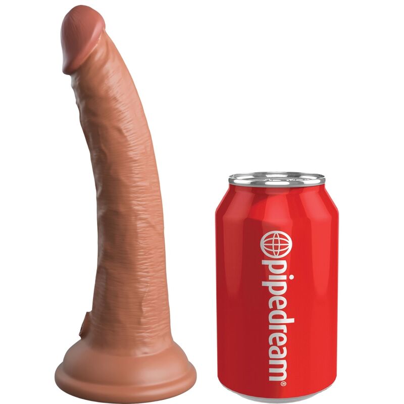 KING COCK – DILDO DE SILICONE REALISTA DE ELITE 17,8 CM CARAMELO