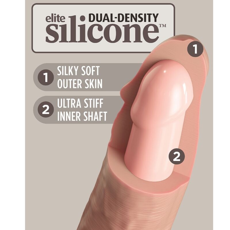 KING COCK - VIBRADOR DILDO REALISTA DE ELITE COM CONTROLE REMOTO DE SILICONE 17,8 CM - Image 4