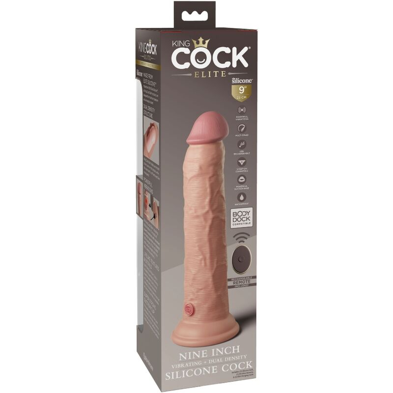 KING COCK - VIBRADOR DILDO REALISTA DE ELITE COM CONTROLE REMOTO DE SILICONE 23 CM - Image 8