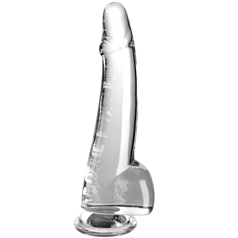 KING COCK – DILDO TRANSPARENTE COM TESTÍCULOS 19 CM