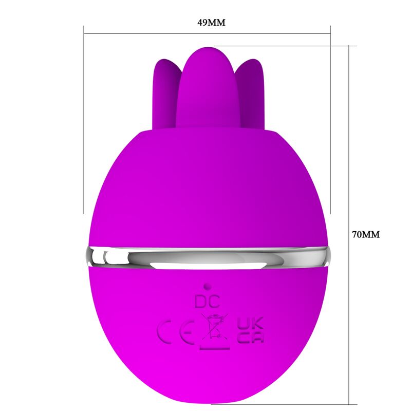 PRETTY LOVE - VIBRADOR DE SILICONE REDONDO ROXO GEMINI BALL - Image 9
