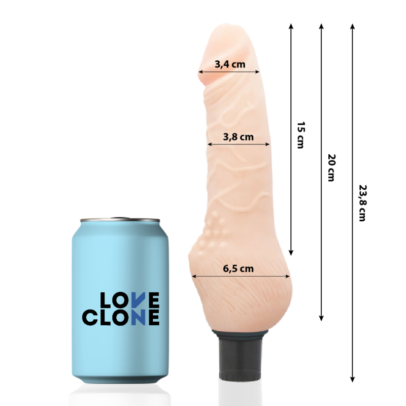 LOVECLONE – DAVEN AUTOLUBRIFICANTE REALISTA 23,8 CM -O- 3,8 CM