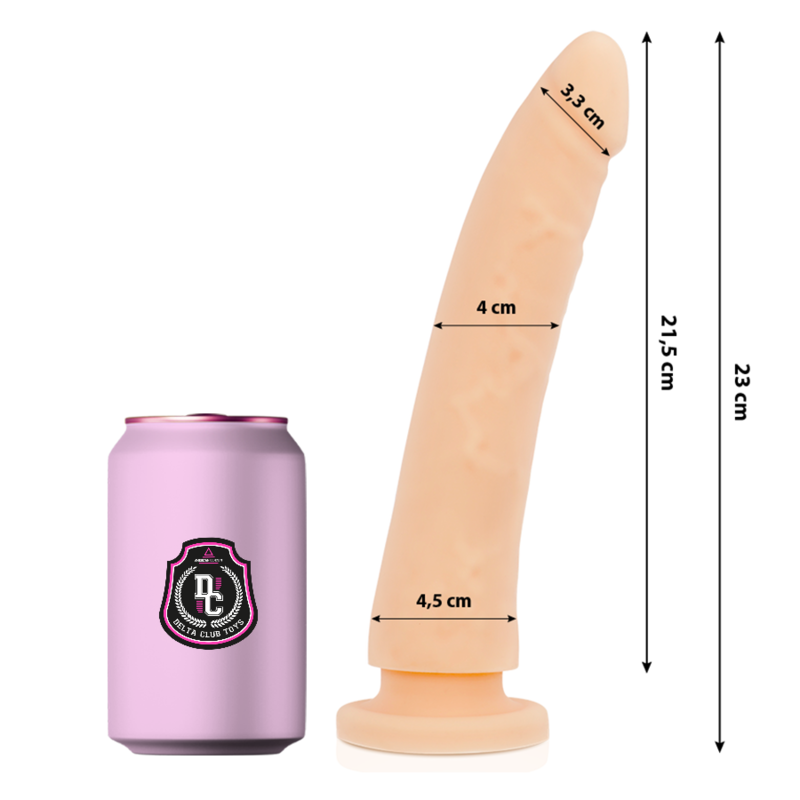 DELTA CLUB – BRINQUEDOS DILDO NATURAL DE SILICONE MÉDICO 23 CM -O- 4,5 CM