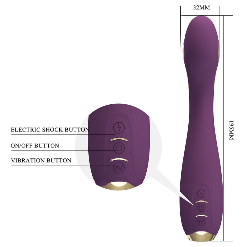 PRETTY LOVE - VIBRADOR HECTOR ELECTROSHOCK COM CONTROLE POR APLICATIVO ROXO - Image 4